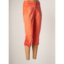 MALOKA - Pantacourt orange en coton - Femme - Taille 36 - Modz
