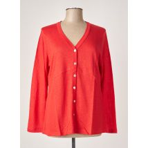MALOKA - Gilet manches longues rouge en lin - Femme - Taille 44 - Modz