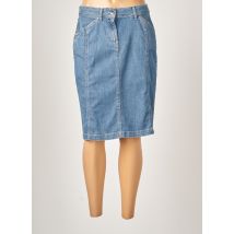 GUY DUBOUIS - Jupe mi-longue bleu en coton pour femme - Taille 40 - Modz