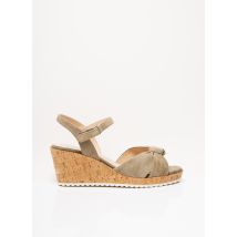 CAPRICE - Sandales/Nu pieds vert en cuir pour femme - Taille 36 - Modz