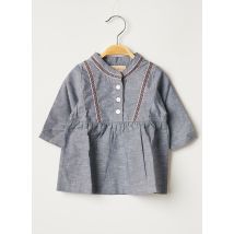 LA PETITE COLLECTION - Robe mi-longue bleu en coton pour fille - Taille 2 A - Modz