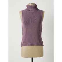 STEFAN GREEN - Pull col roulé violet en coton pour femme - Taille 38 - Modz