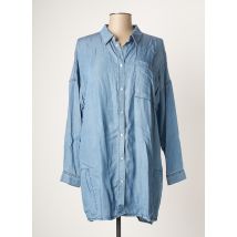 CISO - Tunique manches longues bleu en coton pour femme - Taille 44 - Modz