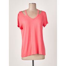 MASSANA - T-shirt rose en viscose pour femme - Taille 48 - Modz