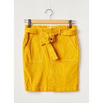 ICHI - Jupe courte jaune en coton pour femme - Taille 36 - Modz