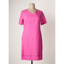 CONCEPT K - Robe mi-longue rose en lin pour femme - Taille 46 - Modz