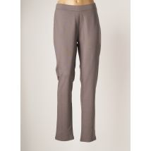 ELENA MIRO - Pantalon droit gris en coton pour femme - Taille 44 - Modz