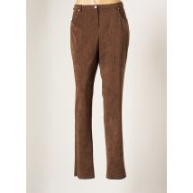 PAUPORTÉ - Pantalon droit marron en polyester pour femme - Taille 46 - Modz