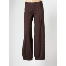 ROXY - Pantalon large marron en coton pour femme - Taille 40 - Modz