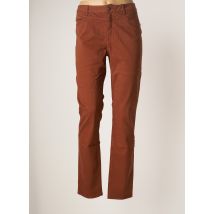 EMMA & ROCK - Pantalon slim marron en coton pour femme - Taille 46 - Modz