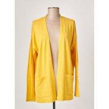 KATMAI - Gilet manches longues jaune en lin pour femme - Taille 42 - Modz