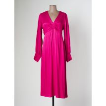 AN' GE - Robe mi-longue rose en viscose pour femme - Taille 40 - Modz