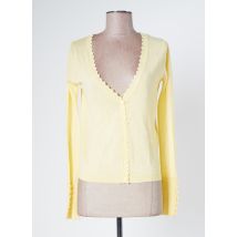 SCHOOL RAG - Gilet manches longues jaune en acrylique pour femme - Taille 34 - Modz