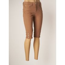 DENIM STUDIO - Corsaire marron en coton pour femme - Taille W27 - Modz