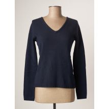 COULEURS DU TEMPS - Pull bleu en laine pour femme - Taille 46 - Modz