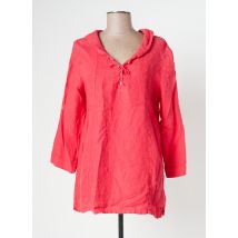 TERRE & MER - Tunique manches longues rouge en lin pour femme - Taille 40 - Modz