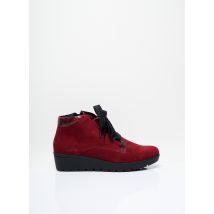 HIRICA - Bottines/Boots rouge en cuir pour femme - Taille 36 1/2 - Modz