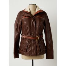 ROSE GARDEN - Veste en cuir marron en cuir d'agneau pour femme - Taille 38 - Modz