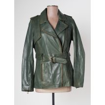 ROSE GARDEN - Veste en cuir vert en cuir pour femme - Taille 38 - Modz