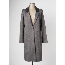 COULEURS DU TEMPS - Manteau long gris en polyester pour femme - Taille 36 - Modz