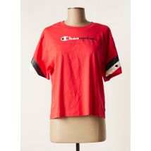 CHAMPION - T-shirt rouge en coton pour femme - Taille 36 - Modz