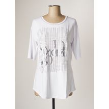 JUST WHITE - T-shirt blanc en viscose pour femme - Taille 46 - Modz