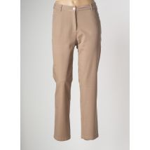 AGATHE & LOUISE - Pantalon slim marron en coton pour femme - Taille 44 - Modz