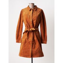 C'EST BEAU LA VIE - Robe mi-longue marron en coton pour femme - Taille 38 - Modz