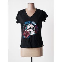 ROSE GARDEN - T-shirt noir en viscose pour femme - Taille 36 - Modz