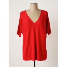 MONTAGUT - Top rouge en soie pour femme - Taille 40 - Modz