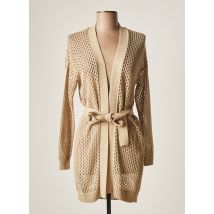 MARELLA - Gilet manches longues beige en coton pour femme - Taille 42 - Modz
