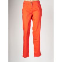 ZELI - Pantalon droit orange en coton pour femme - Taille 46 - Modz