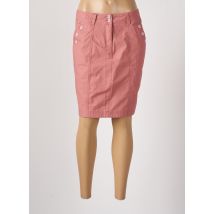 ESPRIT DE LA MER - Jupe mi-longue rose en coton pour femme - Taille 42 - Modz