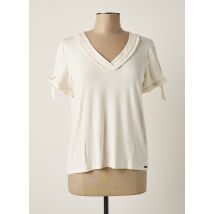 MAE MAHE - T-shirt beige en viscose pour femme - Taille 40 - Modz