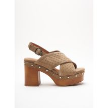 CARMELA - Sandales/Nu pieds beige en cuir pour femme - Taille 36 - Modz