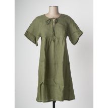 AGATHE & LOUISE - Robe mi-longue vert en lin pour femme - Taille 38 - Modz