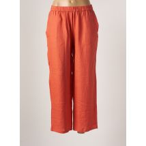 AGATHE & LOUISE - Pantalon 7/8 orange en lin pour femme - Taille 42 - Modz
