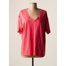 ICHI - T-shirt rouge en coton pour femme - Taille 36 - Modz