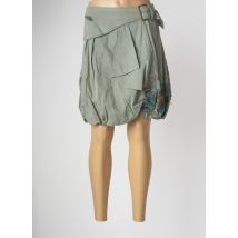 DESIGUAL - Jupe mi-longue vert en coton pour femme - Taille 40 - Modz