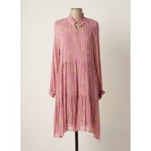 SECOND FEMALE - Robe mi-longue rose en viscose pour femme - Taille 38 - Modz