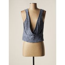 LAUREN VIDAL - Pull bleu en coton pour femme - Taille 42 - Modz