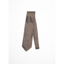 HUGO BOSS - Cravate marron en soie pour homme - Taille TU - Modz