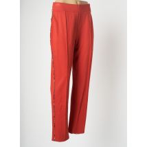 MALOKA - Pantalon droit orange en viscose pour femme - Taille 40 - Modz