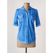 MAJESTIC FILATURES - Chemisier bleu en coton pour femme - Taille 36 - Modz