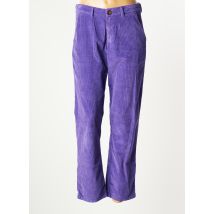 KANOPE - Pantalon droit violet en coton pour femme - Taille 36 - Modz