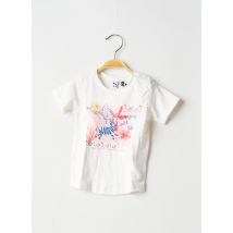 3 POMMES - T-shirt blanc en polyester pour fille - Taille 12 M - Modz