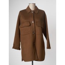 YERSE - Manteau court marron en laine pour femme - Taille 36 - Modz
