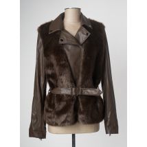 LIU JO - Veste simili cuir marron en modal pour femme - Taille 40 - Modz