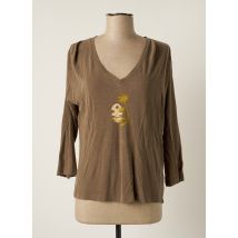 DIPLODOCUS - T-shirt marron en lin pour femme - Taille 36 - Modz