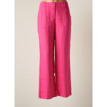 SIGNE NATURE - Pantalon large rose en lin pour femme - Taille 38 - Modz